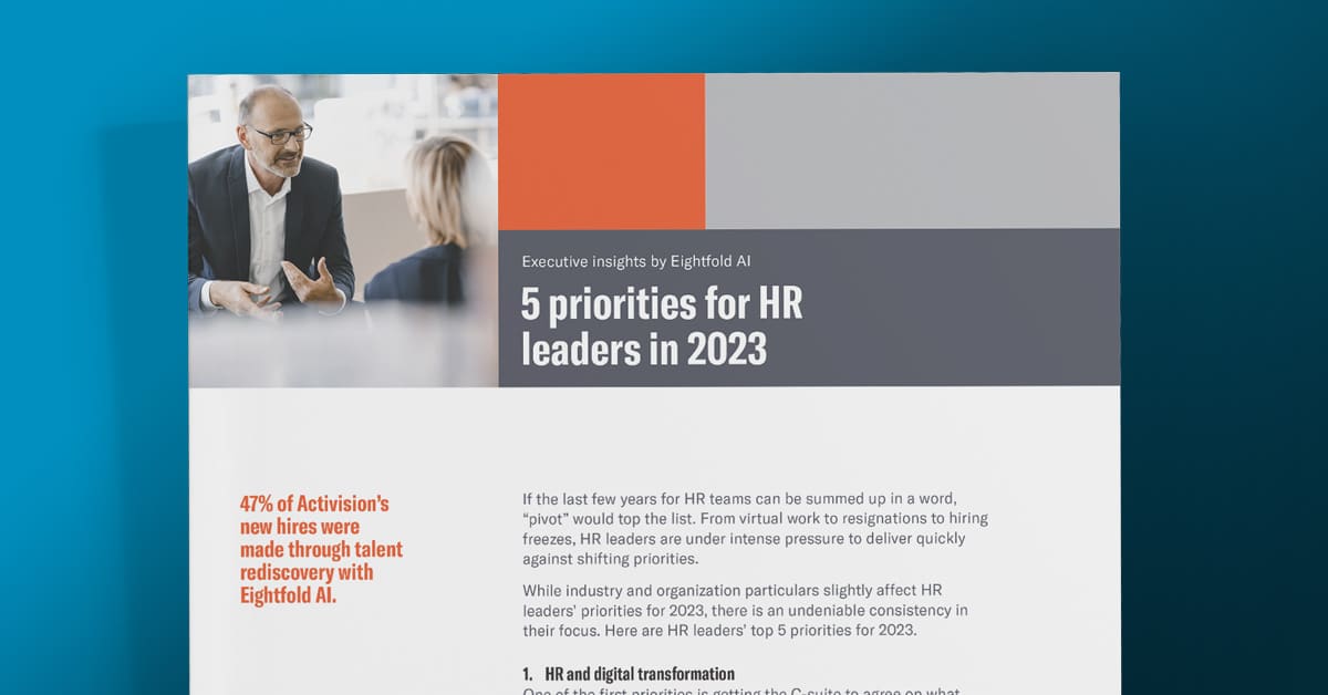 5 priorities for HR leaders in 2023
