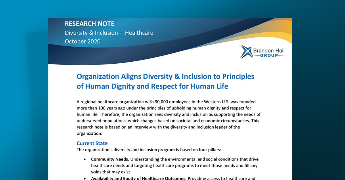 Diversity and inclusion in healthcare