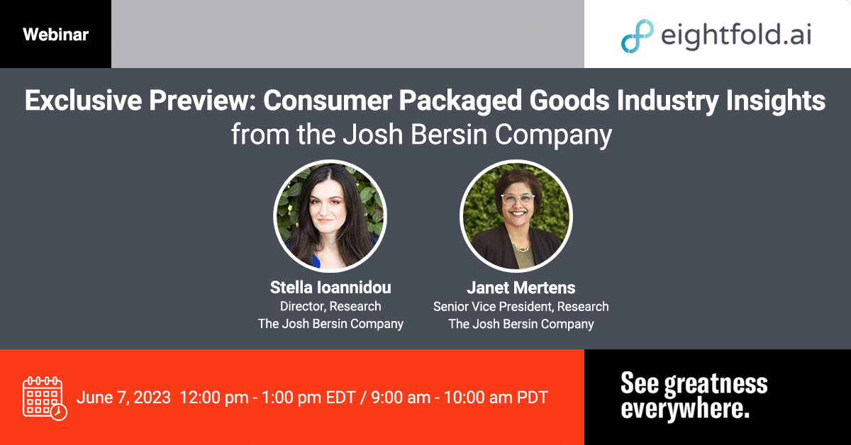 Exclusive preview: Consumer packaged goods industry insights from The Josh Bersin Company