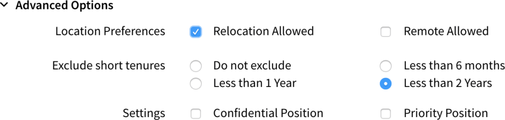 Fig. 3: Choose location preferences for your candidates Choose location preferences for your candidates