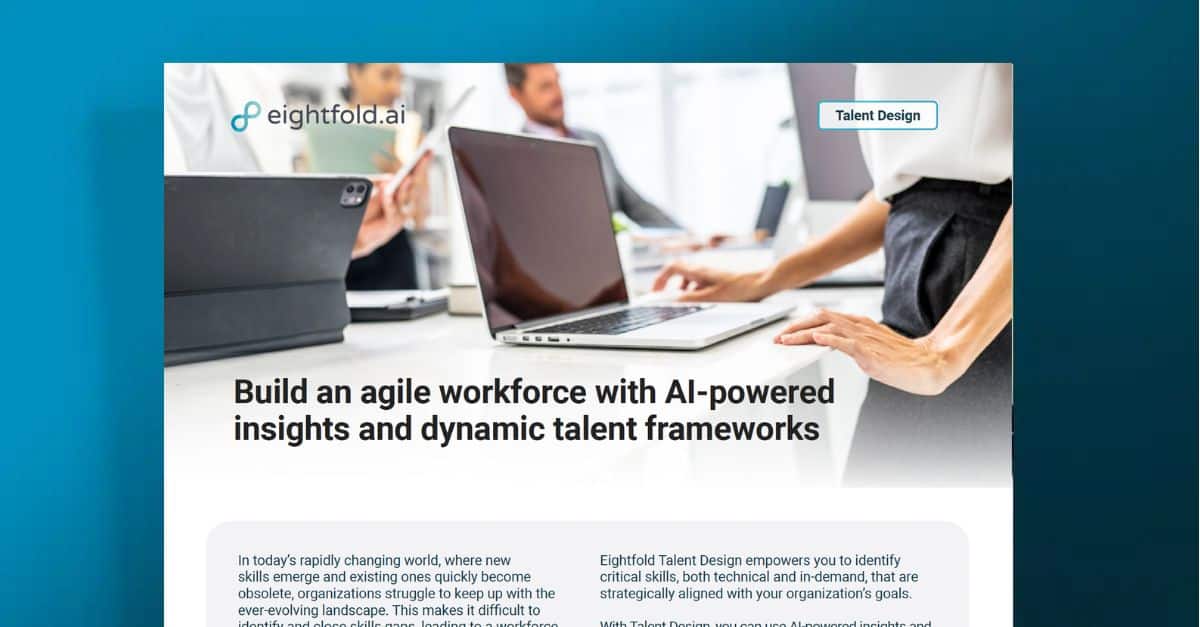 Build an agile workforce with AI-powered insights and dynamic talent frameworks