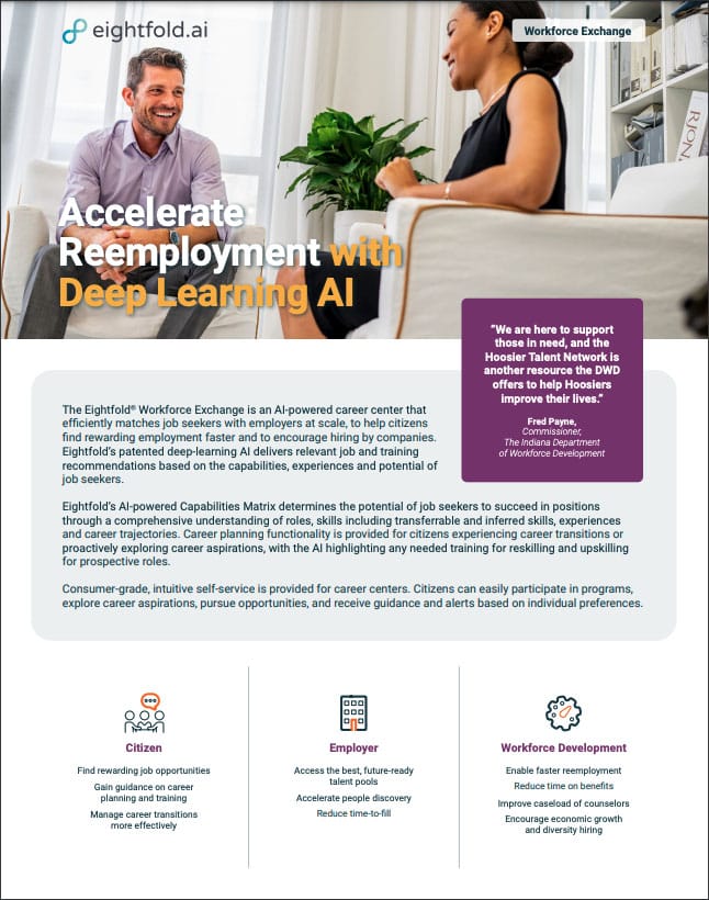 Accelerate reemployment with Eightfold Workforce Exchange