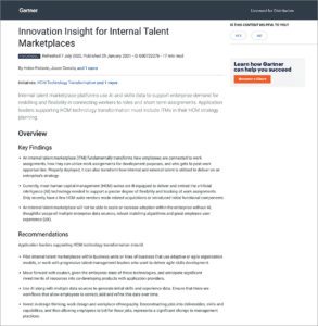 Gartner Innovation Insight for Internal Talent Marketplaces