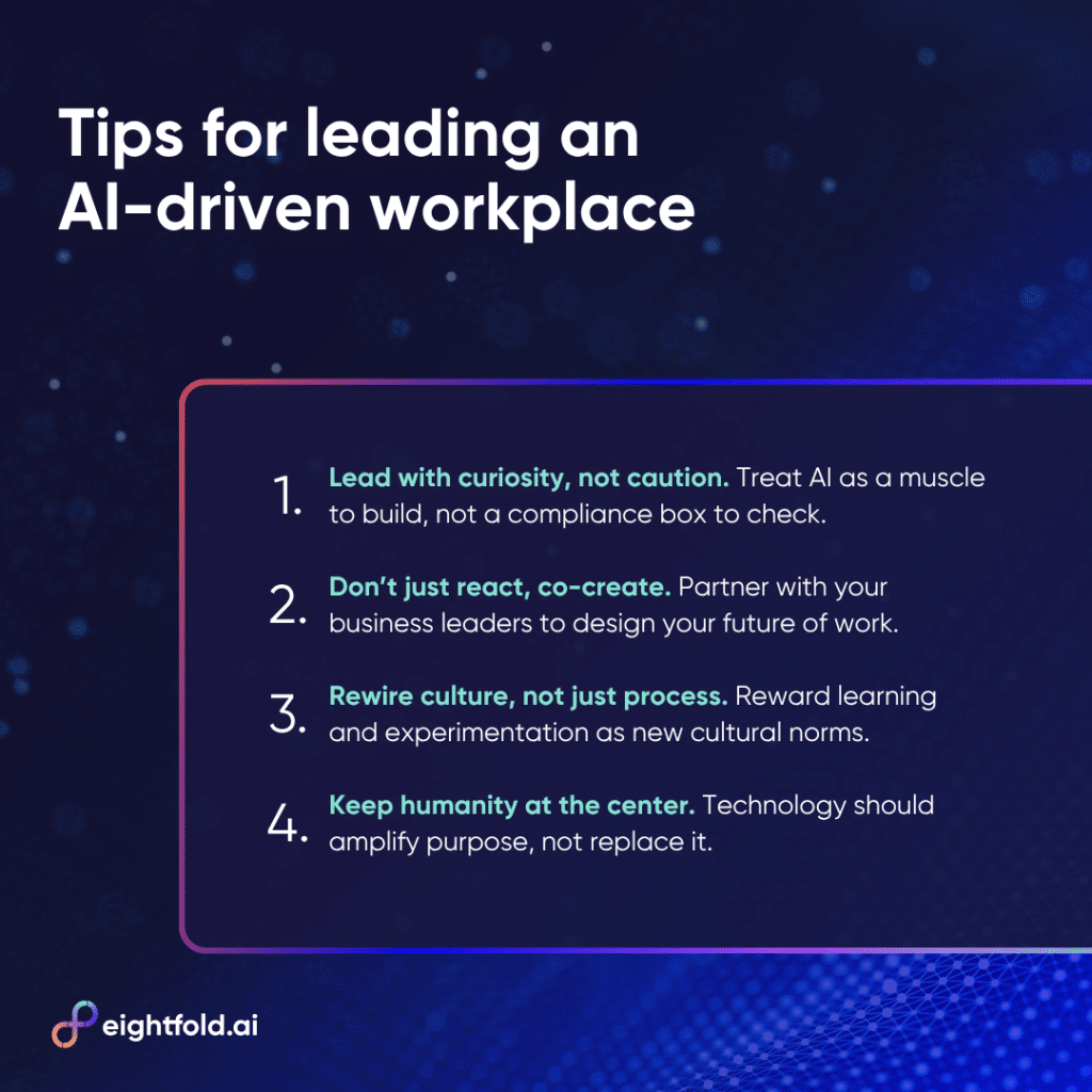 Tips for leading an AI-driven workplace