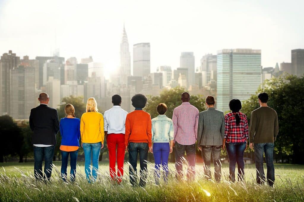 Colleagues Cooperation Ethnic Diverse Partnership Concept