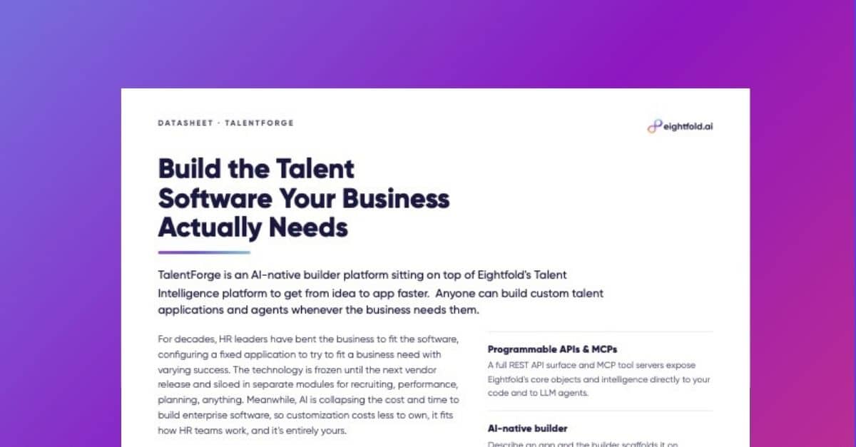 Build the talent software your business actually needs
