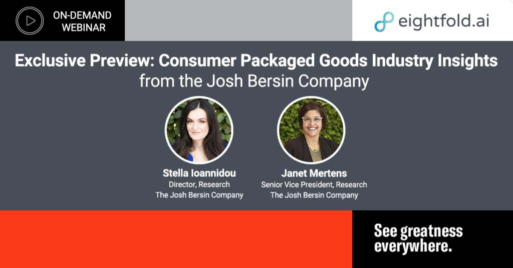 Exclusive preview: Consumer packaged goods industry insights from The Josh Bersin Company
