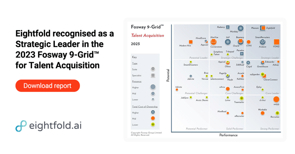 Eightfold recognised as a Strategic Leader in the 2023 Fosway 9-Grid™ for Talent Acquisition